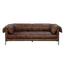 Jaron - Top Grain Leather Sofa - Mocha by HouseOfZazla