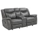 Carmen - Cool Motion Loveseat With Storage, With Reclining Function And Built In Storage - Gray by HouseOfZazla
