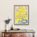 Vintage Map of Baltimore, Maryland 1935