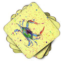 Crab Foam Coasters Set of 4 Cup Coasters for Indoor Outdoor, Tabletop Protection, Anti Slip, Mouse pad Material
