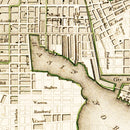 Vintage Map of Baltimore, Maryland 1838