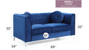 Glam Styled Micro Suede Loveseat