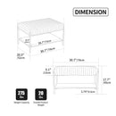 Upholstered Ottoman Coffee Table Foot Rest With Open Storage by Unique Piece Furniture