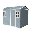 Resin Outdoor Storage Shed Waterproof Shed With Floor & Two Windows & Lockable Door, Tool Shed For Garden, Patio, Backyard by HouseOfZazla