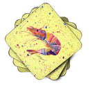 Foam Coasters Set of 4 Cup Coasters for Indoor Outdoor, Tabletop Protection, Anti Slip, Mouse pad Material
