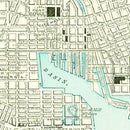 Vintage Map of Baltimore, Maryland 1892