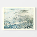 Vintage Map of Albuquerque, New Mexico 1886