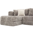 Modular Sectional Sofa, Boneless Couch With 2 Movable Ottomans by HouseOfZazla