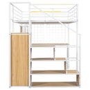 Loft Bed With Built In Work Station, Wardrobe, Storage Staircase And LED by HouseOfZazla