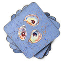 Oyster Foam Coasters Set of 4 Cup Coasters for Indoor Outdoor, Tabletop Protection, Anti Slip, Mouse pad Material
