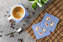 Oyster Foam Coasters Set of 4 Cup Coasters for Indoor Outdoor, Tabletop Protection, Anti Slip, Mouse pad Material