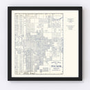 Vintage Map of Tucson, Arizona 1920