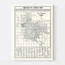 Vintage Map of Fresno, California 1925