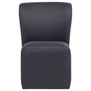 Jaelynn Upholstered Parsons Dining Side Chair Charcoal (Set of 2)