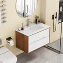 32-Inch Wall-Mounted Bathroom Vanity With Sink Combo