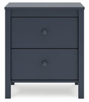 Simmenfort - Two Drawer Night Stand - Navy Blue