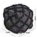 Jumanji - Handcrafted Wool And Cotton Pouf - Brown by HouseOfZazla