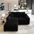 Deep Seat Convertible Sofa With Soft Pillows And Ottomans by HouseOfZazla
