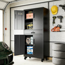 Metal Storage Cabinet with Drawer, Locking Doors, and Rolling Wheels by HouseOfZazla