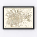 Vintage Map of Atlanta, Georgia 1931