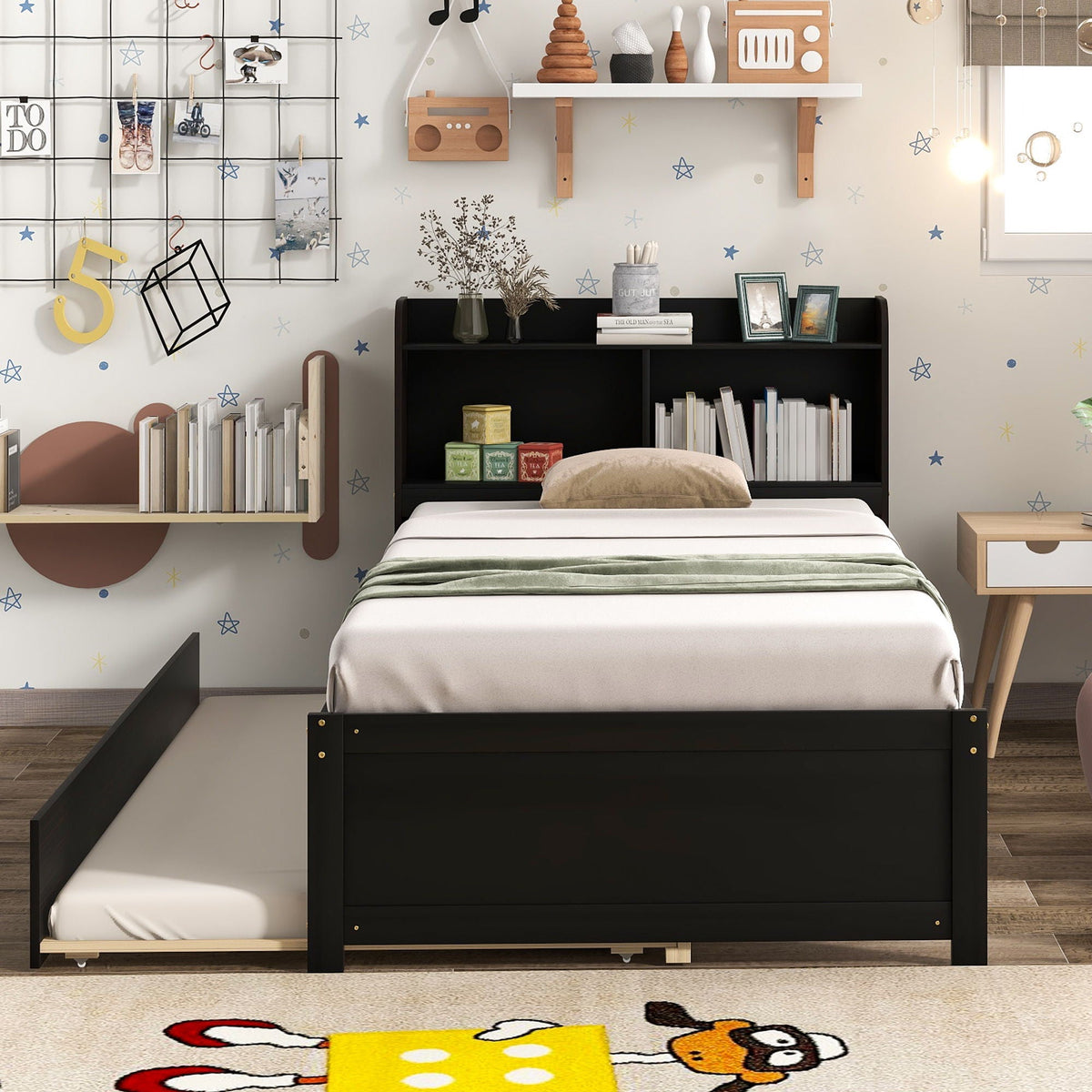 Twin Bed With Trundle, Bookcase, photo 8 of 12