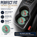 Shrmip Set of 2 Cup Holder Car Coasters Absorbent Round Sandstone Coasters Gifts for Men or Women, 2.5, Multicolor