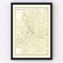 Vintage Map of Atlanta, Georgia 1892