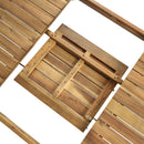 Wilson Expandable Dining Table With Slat Design - Teak Acacia Wood by HouseOfZazla