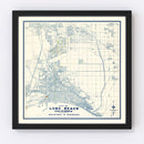 Vintage Map of Long Beach, California 1935