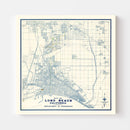 Vintage Map of Long Beach, California 1935