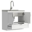 Reed - Deluxe Laundry Cabinet With Pull-Out Faucet And Stainless Steel Sink