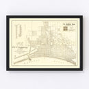 Vintage Map of Long Beach, California 1910