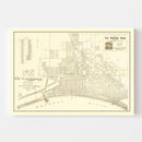 Vintage Map of Long Beach, California 1910