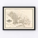 Vintage Map of Oakland, California 1903