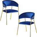 Accent Armchair For Home (Set of 2) - Blue by HouseOfZazla