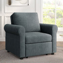 3-in-1 Sofa Bed Chair, Convertible Sleeper Chair Bed,Adjust Backrest Into a Sofa,Lounger Chair,Single Bed,Modern Chair Bed Sleeper for Adults,Deep Blue