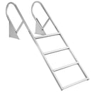 Flip-Up Dock Ladder, 4-Step, Heavy-Duty Aluminum Alloy Pontoon Boat Swim Ladder by HouseOfZazla