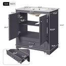 Bathroom Vanity With Sink, Cabinet & 2 Soft Closing Doors & Adjustable Shelf