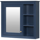 30" x 28" Medicine Cabinet, Wall Mounted Bathroom Storage Cabinet, Modern Bathroom Wall Cabinet with Mirror,Medicine Cabinet, Mirror Cabinet with 3 Open Shelves (Not Include Bathroom Vanity)