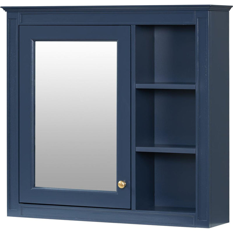 30" x 28" Medicine Cabinet, Wall Mounted Bathroom Storage Cabinet, Modern Bathroom Wall Cabinet with Mirror,Medicine Cabinet, Mirror Cabinet with 3 Open Shelves (Not Include Bathroom Vanity)