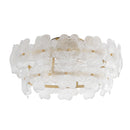 19-Inch Floral Glass Ceiling Fan with ABS Blades