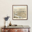 Vintage Map of Sacramento, California 1870