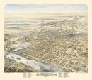 Vintage Map of Sacramento, California 1870