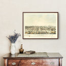 Vintage Map of Sacramento, California 1850