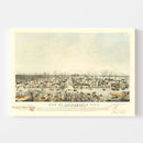 Vintage Map of Sacramento, California 1850