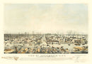 Vintage Map of Sacramento, California 1850