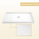 Shower Base, Center Drain With Durable Construction - Gloss White by HouseOfZazla