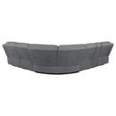 Bahrain 6-piece Modular Reclining Sectional Sofa Charcoal
