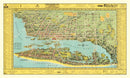 Vintage Map of Miami, Florida 1940