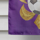 Tiger Fleur de lis Soccer House Flag 28x40 Porch Sleeve Pole Decorative Outside Yard Banner Artwork Wall Hanging, Polyester